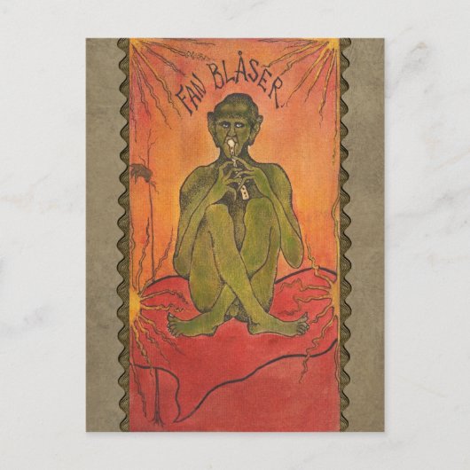 Hugo Simberg The devil吹 CC0612はがき ポストカード (正面)