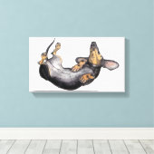 Hugo the dachshand sleeping canvas wall art キャンバスプリント (インサイチュ (ウッドフロア))