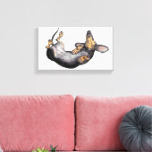 Hugo the dachshand sleeping canvas wall art キャンバスプリント (インサイチュ (リビング))