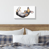 Hugo the dachshand sleeping canvas wall art キャンバスプリント (インサイチュ (寝室))
