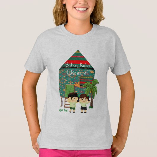 Hugot line "Laro tayo", Bahay Kubo, Philippines Tシャツ (正面)