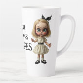 HUGSとキス17ozホワイトおもしろい諺ホラー カフェラテマグ (右)