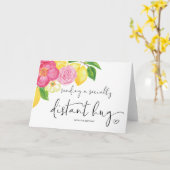 Hugsを送恋しく思る社会的に離れて恋しく思いる カード (黄色い花)