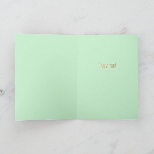 Hugs黄色のハートフローラの送信 カード (内部)