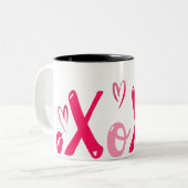 Hugs and Kisses Love Gift ツートーンマグカップ (正面左)