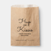 Hugs and Kisses Personalized Wedding フェイバーバッグ (正面)