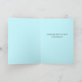 Hugs Blueハートかわいらしフローラの表示 カード (内部)