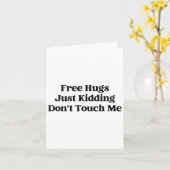 Hugs Just Kidding Don't Touch Me  カード (黄色い花)