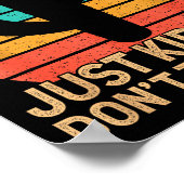 Hugs Just Kidding Don't Touch Me Cactus Humor Hugg ポスター (角)