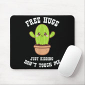 Hugs Just Kidding Don't Touch Me Funny Cactus マウスパッド (マウス)