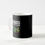 Hugs Just Kidding Don't Touch Me Funny Cactus Joke コーヒーマグカップ (正面左)
