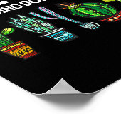 Hugs Just Kidding Don't Touch Me Funny Cactus Joke ポスター (角)