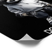 Hugs Just Kidding Don't Touch Me Racoon Workout Gy ポスター (角)