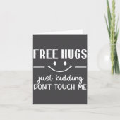 Hugs Just Kidding Don't Touch Me Smile Icon  カード (正面)