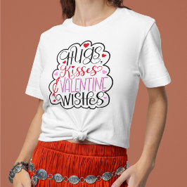 Hugs, kisses and Valentine Wishes, Hearts, Love 2  Tシャツ
