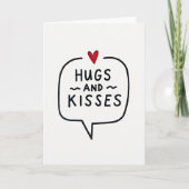 Hugs Kisses Heart Pattern Card カード (正面)
