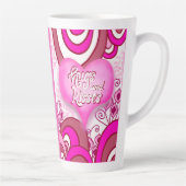Hugs & Kisses Retro Heart Latte Mug カフェラテマグ (右)