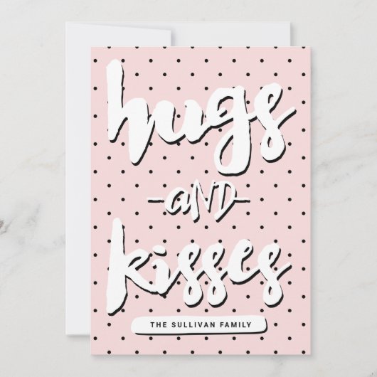 Hugs & Kisses | Valentine's Day Photo Card シーズンカード (正面)
