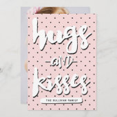 Hugs & Kisses | Valentine's Day Photo Card シーズンカード (正面/裏面)
