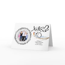 HUGS nキスPHOTOクリスマスカードモダンロビン