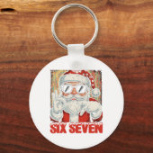Hugvyn Funny Six Seven Meme Christmas Cool Santa S キーホルダー (正面)