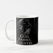 Hugvyn God Family Country Jesus Christian Faith Mi コーヒーマグカップ (左)