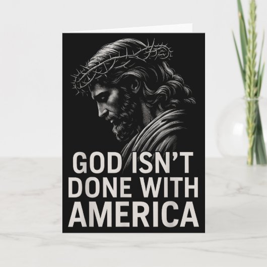 Hugvyn God Isn’t Done With America Christian Faith カード (正面)