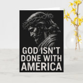 Hugvyn God Isn’t Done With America Christian Faith カード (黄色い花)
