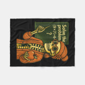 Hugvyn Halloween Skeleton Six Seven 67 Meme Pemdas フリースブランケット (正面(横))