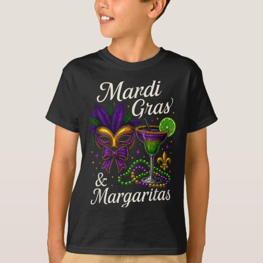 Hugvyn Mardi Gras And Margaritas Louisiana New Orl Tシャツ (正面)