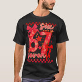 Hugvyn Six Seven Valentine 6 7 Meme Checkered Coqu Tシャツ (正面)