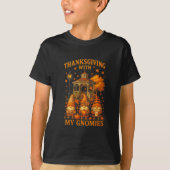 Hugvyn Thanksgiving With My Gnomies Fall Autumn Gn Tシャツ (正面)