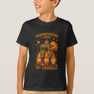 Hugvyn Thanksgiving With My Gnomies Fall Autumn Gn Tシャツ