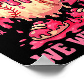 Hugvyn We Wear Pink Breast Cancer Baseball Ice Cre ポスター (角)