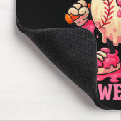 Hugvyn We Wear Pink Breast Cancer Baseball Ice Cre マウスパッド (コーナー)