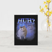 Huh Cat間抜けミームおもしろいOdd Bootleg Specific Da カード (黄色い花)