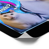 Huh Cat Funny Cat Meme Weird Cat Bootleg  ポスター (角)