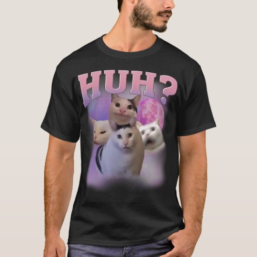 Huh Cat Meme Shirt Tシャツ (正面)