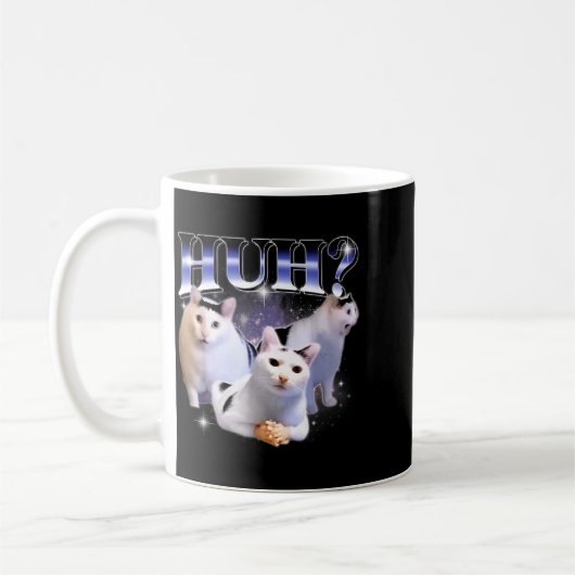 Huh Funny Dank Cat Stud Oddly Bootleg Specific Dan コーヒーマグカップ (左)