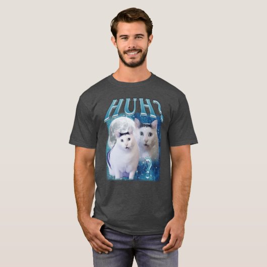 Huh What Funny Cat Meme funny Tシャツ (正面フル)
