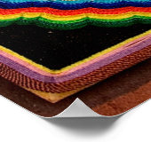 Huichol String Art,メキシコラージフォトオンキャンバス ポスター (角)