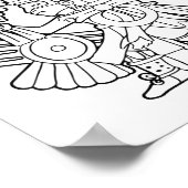Huitzilopochtli神アステカ神話アステカマヤンス ポスター (角)