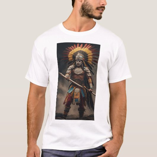 Huitzilopochtli -アステカ God of War and Sun Tシャツ (正面)
