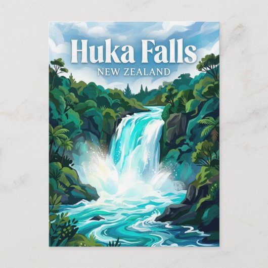 Huka Falls New Zealand ポストカード (正面)