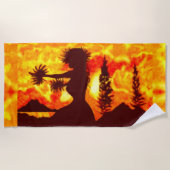 Hula Dancer  ビーチタオル (正面)