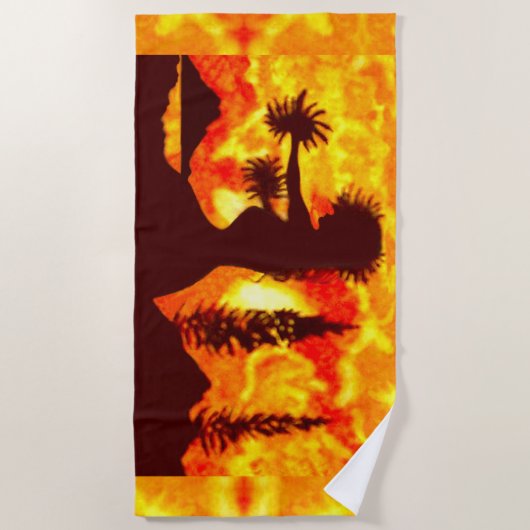 Hula Dancer  ビーチタオル (正面)