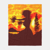 Hula Dancer  フリースブランケット (正面)