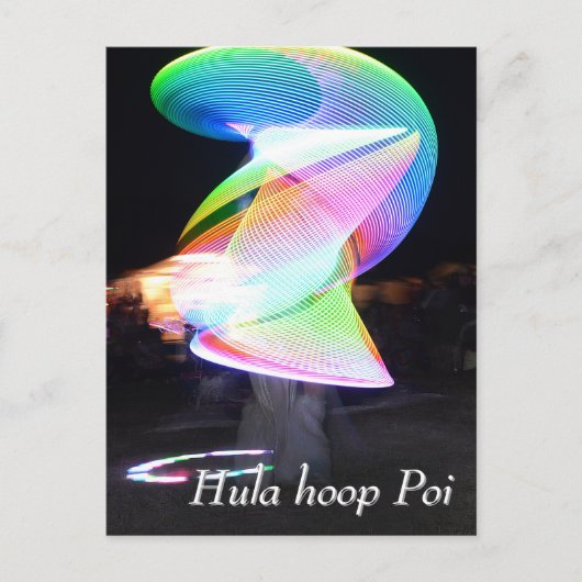 Hula hoop Poi twirler ポストカード (正面)