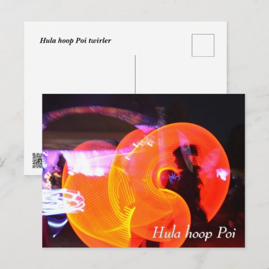 Hula hoop Poi twirler ポストカード (正面/裏面)