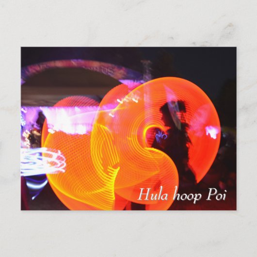 Hula hoop Poi twirler ポストカード (正面)